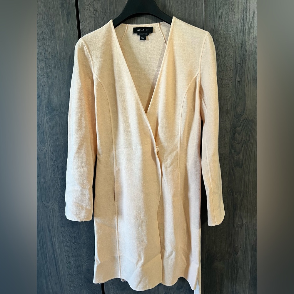 ST JOHN Sewn by Hand Wool Coat